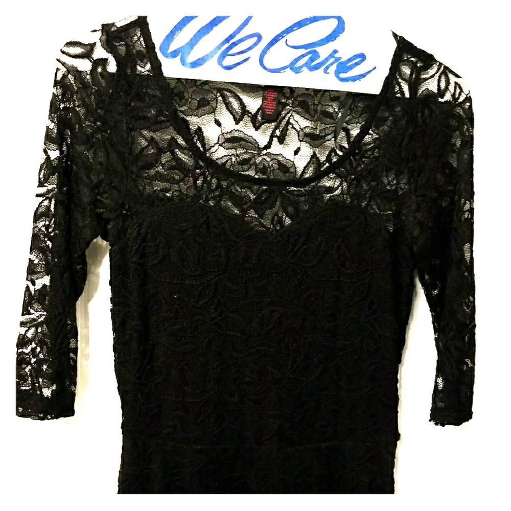 Black lace dress